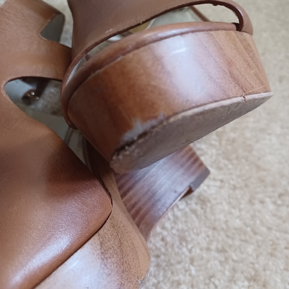 Micheal Kors Brown Wedge Sandals- Size 6.5 M - Picture 9 of 15